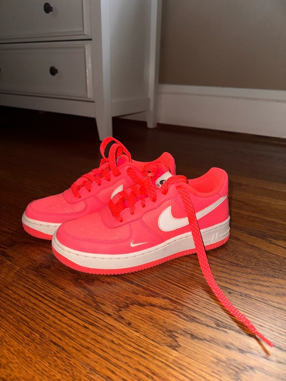 Nike Hot Pink Low-Top Sneakers with White Swoosh